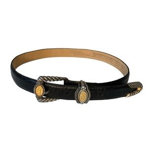 Brighton Black and Gold Women's Belt